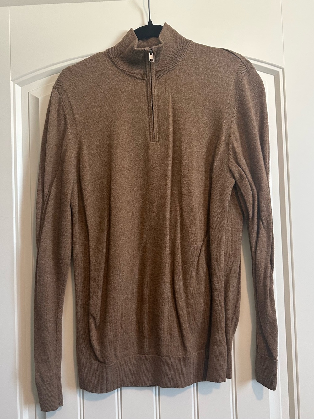 Express Men's Brown Quarter-Zip Sweater
